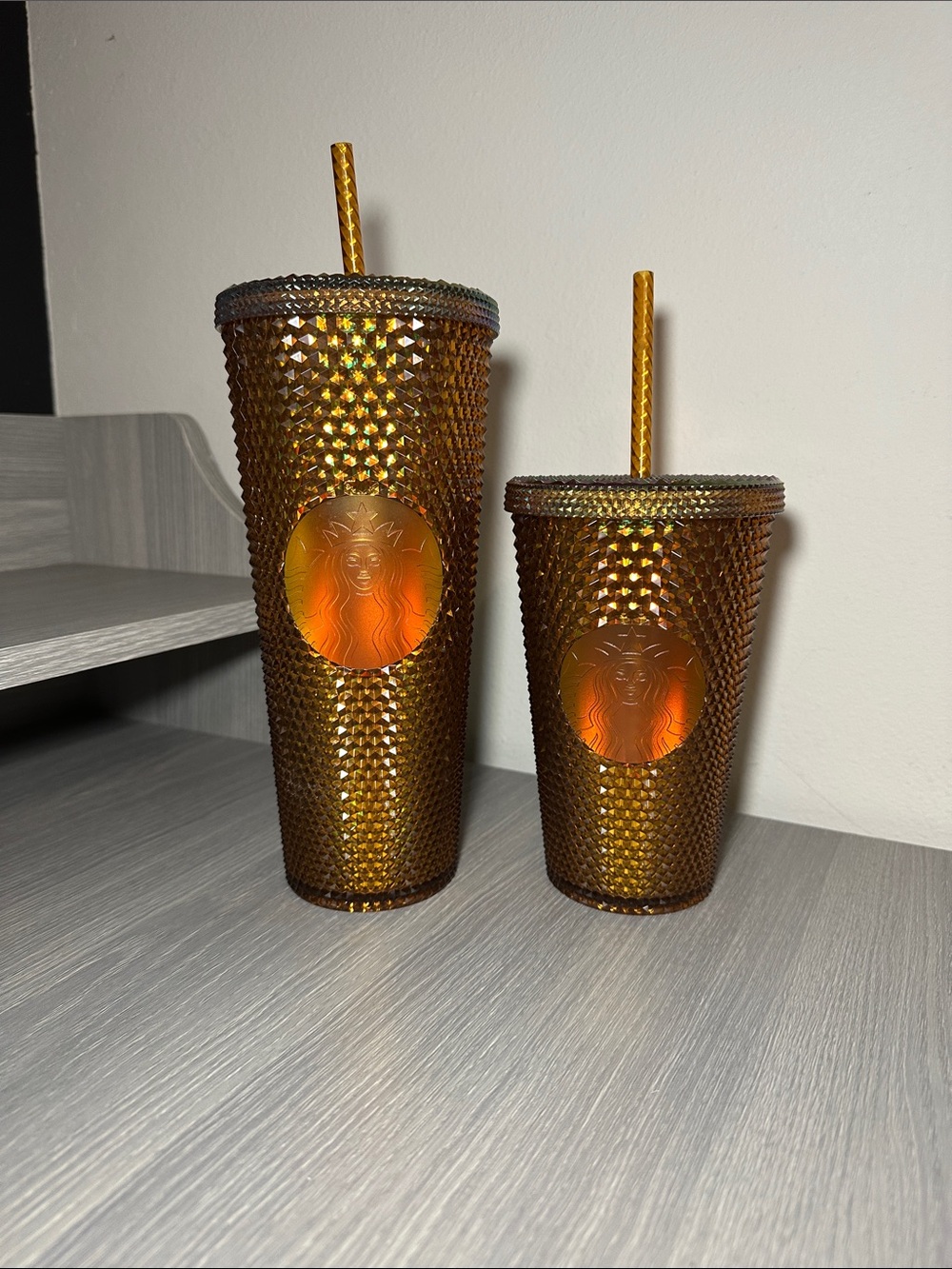 Starbucks Honeycomb Studded Cold Cup Tumbler Duo